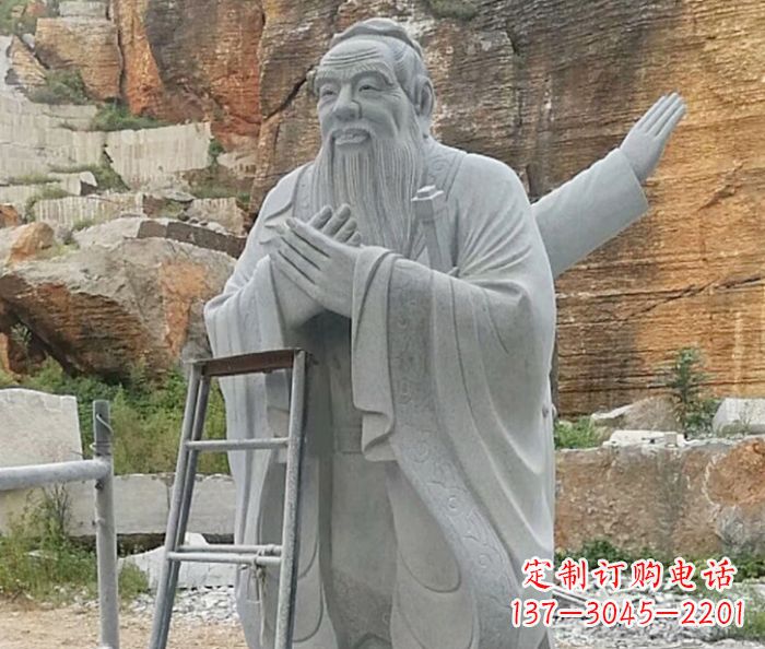 贵阳校园人物大理石孔子石雕