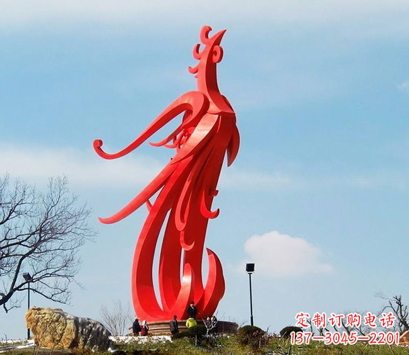 贵阳园林不锈钢凤凰雕塑