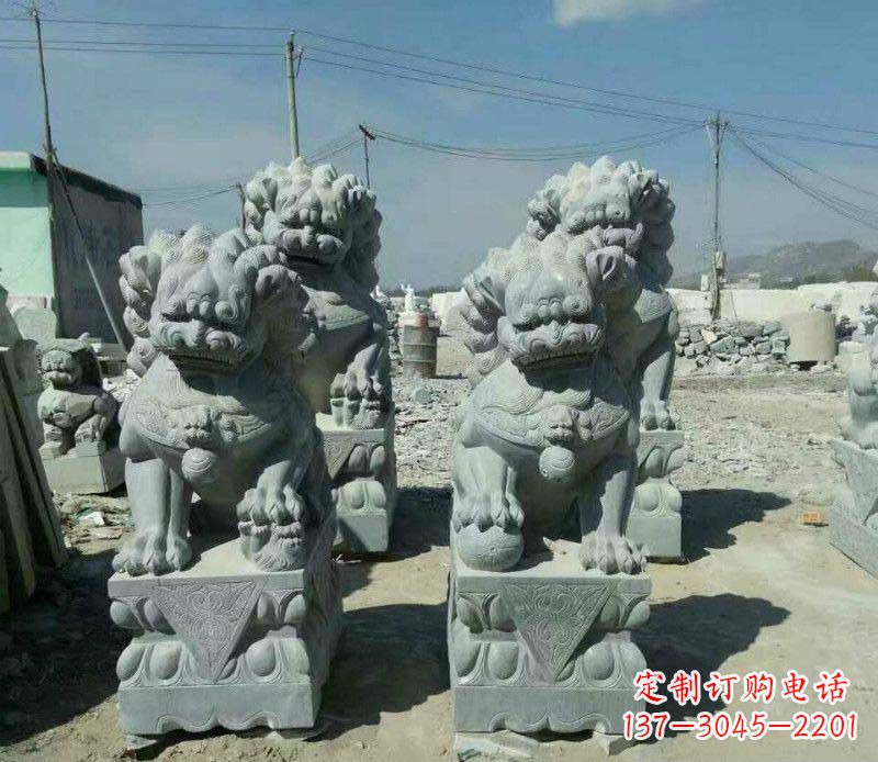 贵阳园林仿古狮子景观石雕