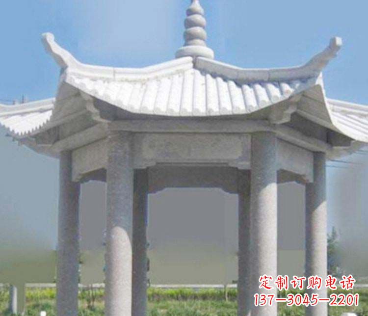 贵阳园林仿古石凉亭景观石雕