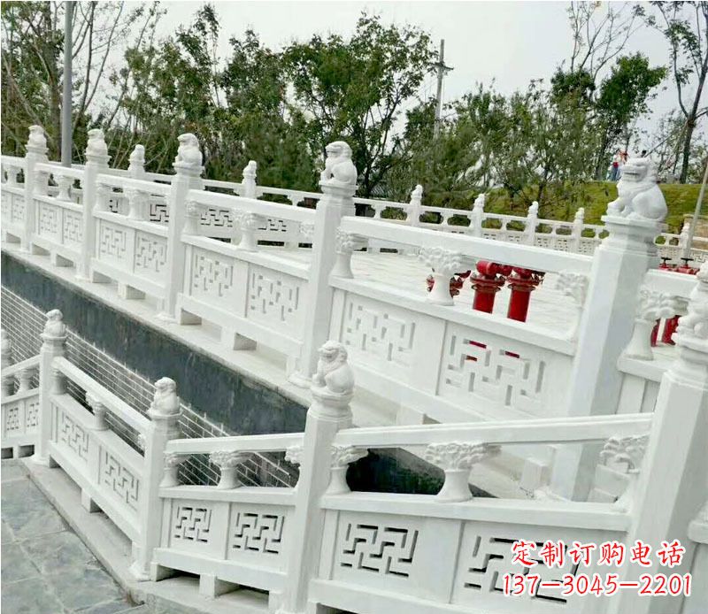 贵阳园林汉白玉栏板景观石雕 (2)