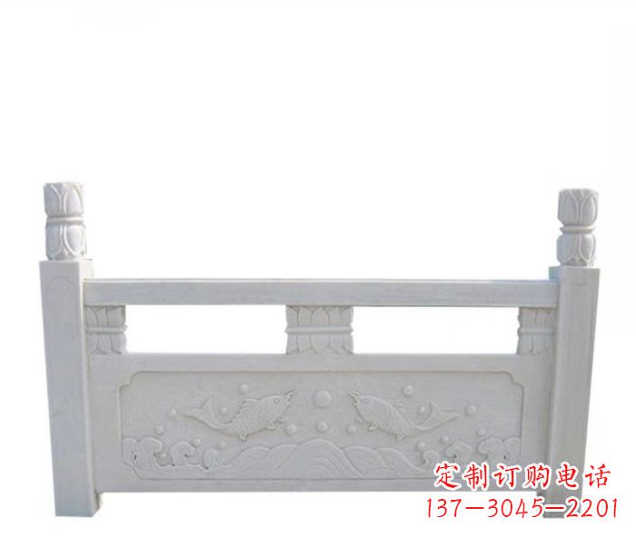 贵阳园林汉白玉石浮雕栏板