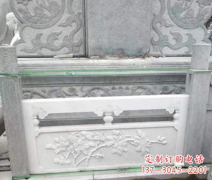 贵阳园林汉白玉石浮雕栏板 (3)