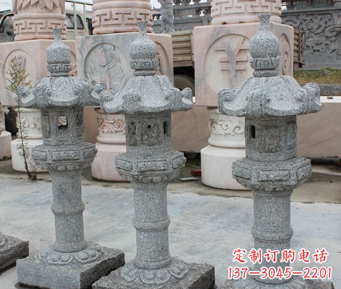 贵阳园林景观大理石雕塑石灯