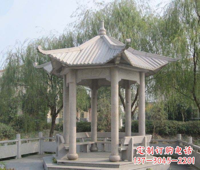 贵阳园林景观大理石凉亭石雕