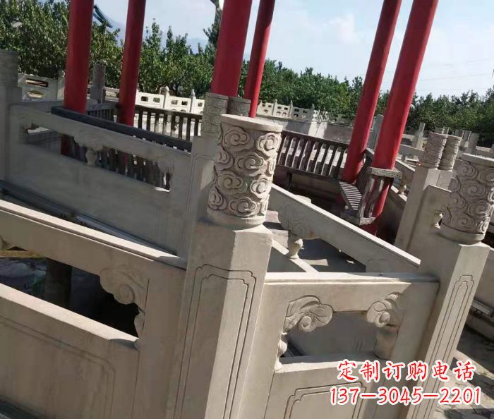 贵阳园林景观大理石桥栏板石雕 (3)