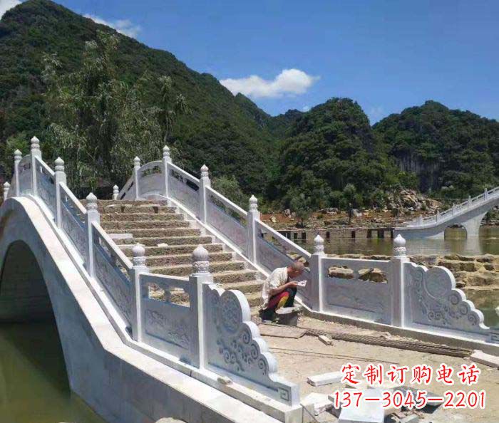 贵阳园林景观大理石桥栏板石雕_1