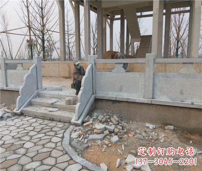 贵阳园林景观大理石桥栏板石雕_2 (2)
