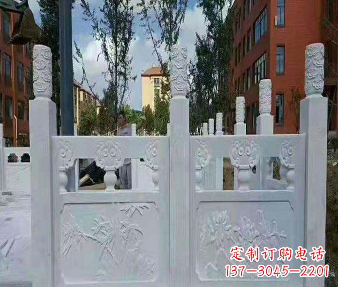 贵阳园林景观大理石桥栏板石雕_2