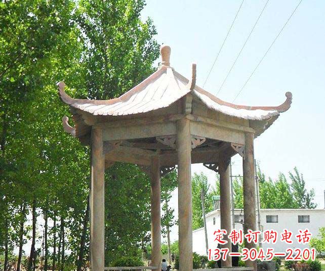 贵阳园林景观单层石雕凉亭