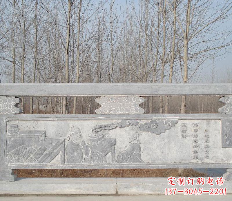 贵阳园林石浮雕栏板景观石雕 (3)