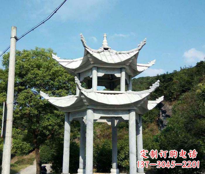 贵阳园林双层凉亭石雕