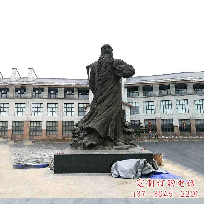 贵阳张大千铜雕塑像-景区广场名人雕塑