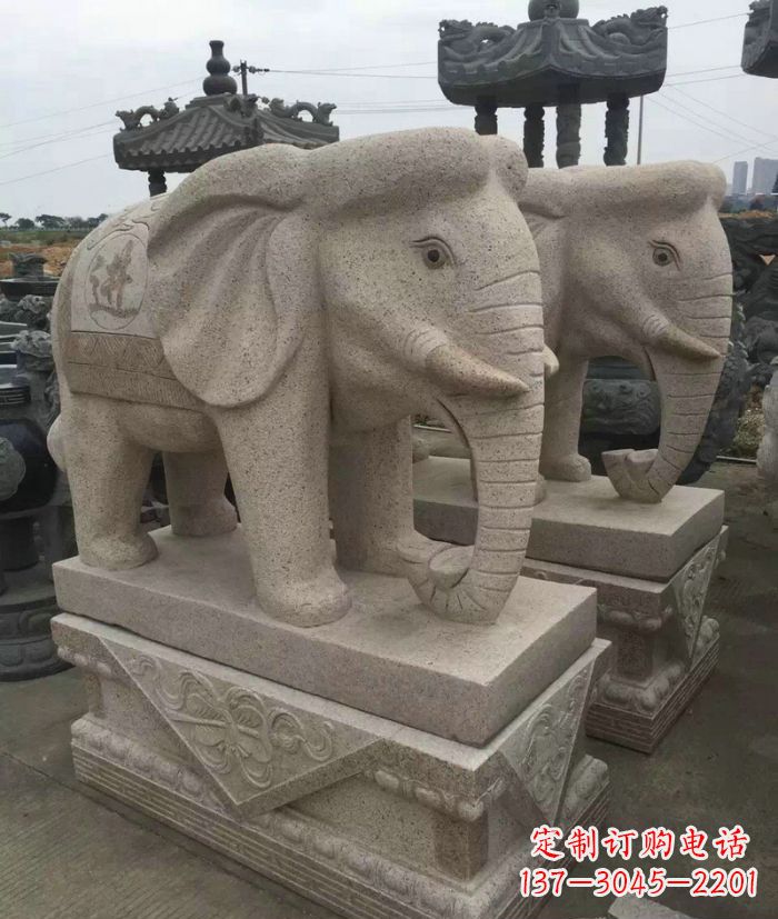 贵阳招财进宝大理石大象石雕