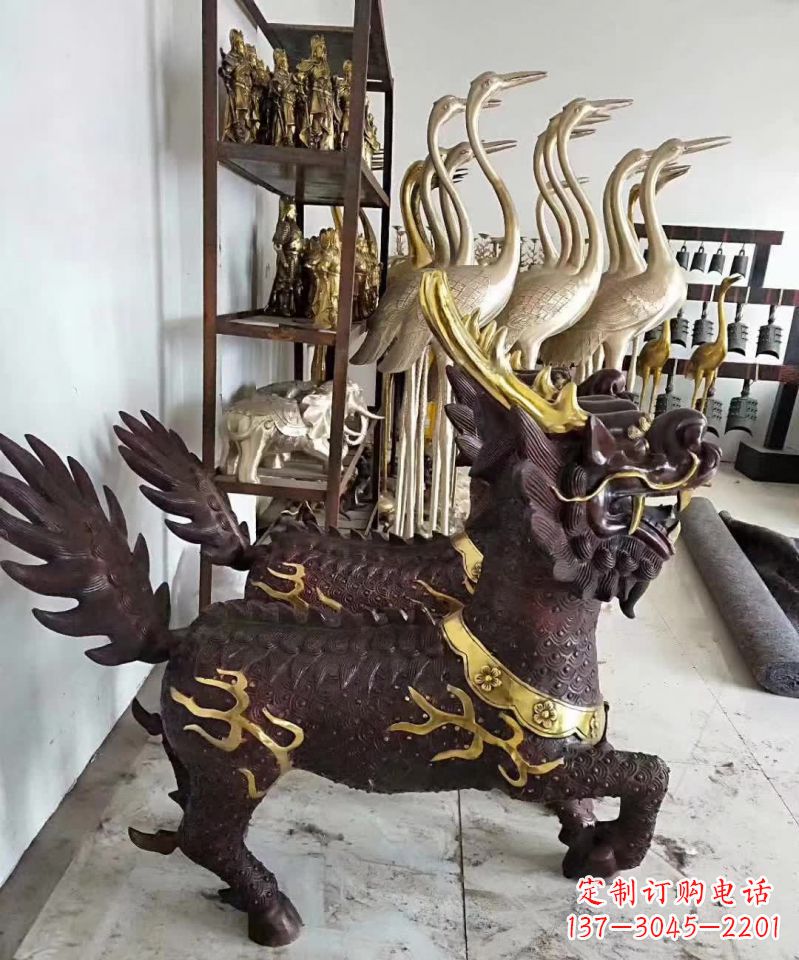 贵阳招财纳福麒麟铜雕