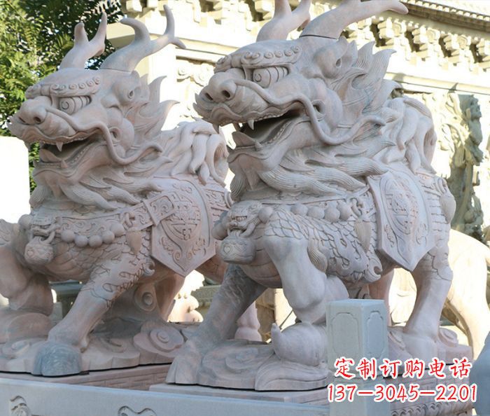 贵阳招财瑞兽麒麟石雕 (2)