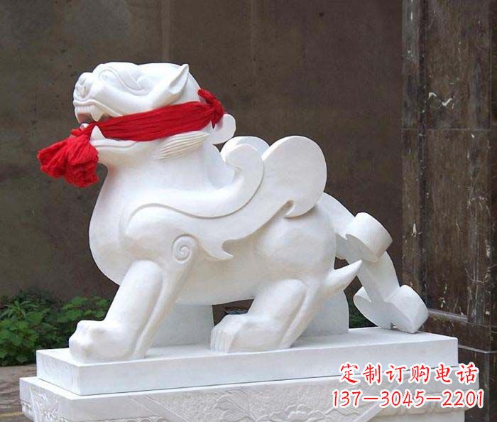 贵阳招财神兽汉白玉貔貅石雕