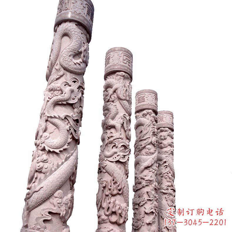 贵阳中国传统龙柱石雕