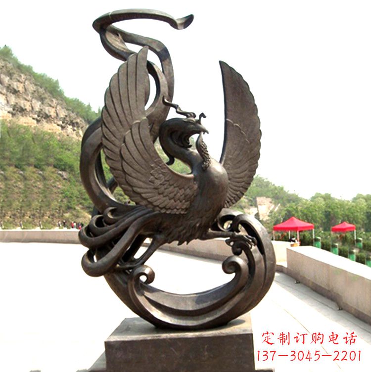 贵阳中国古代神话中的创世神朱雀景观铜雕