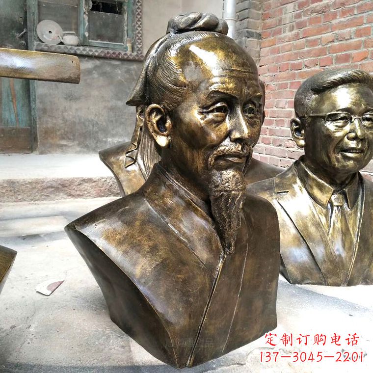 贵阳中国古代著名数学家祖冲之铸铜胸像雕塑