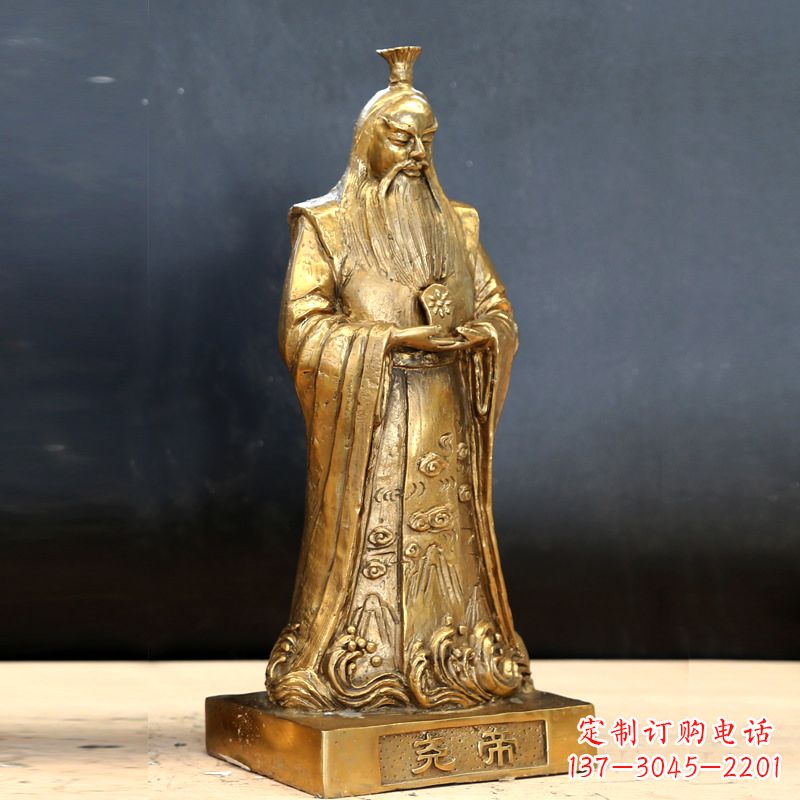 贵阳中国上古时期部落联盟首领尧帝铸铜雕像