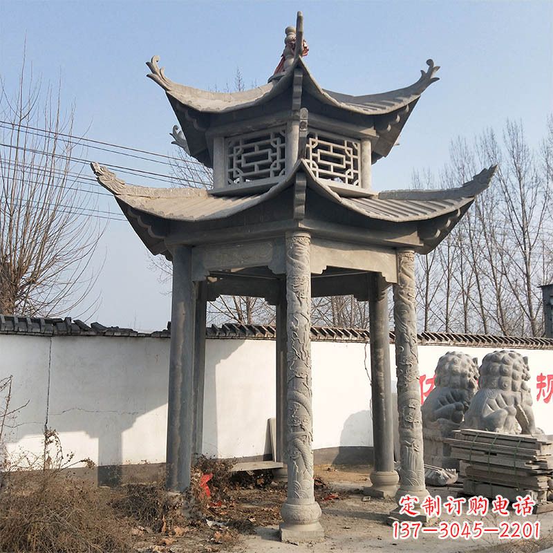 贵阳中式双层石雕凉亭