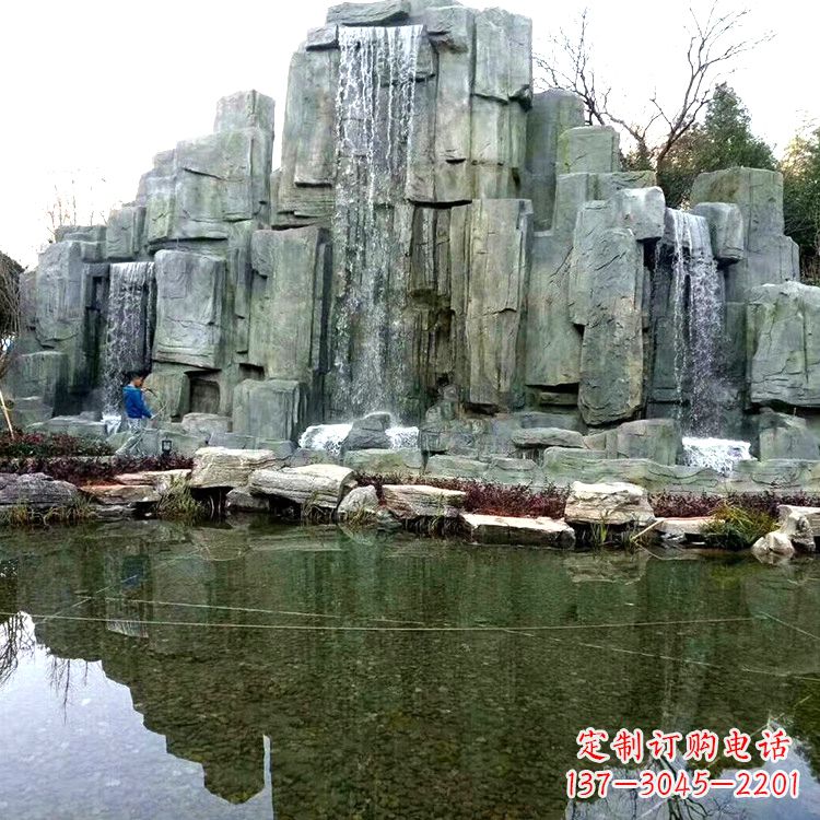 贵阳中式园林流水假山雕塑