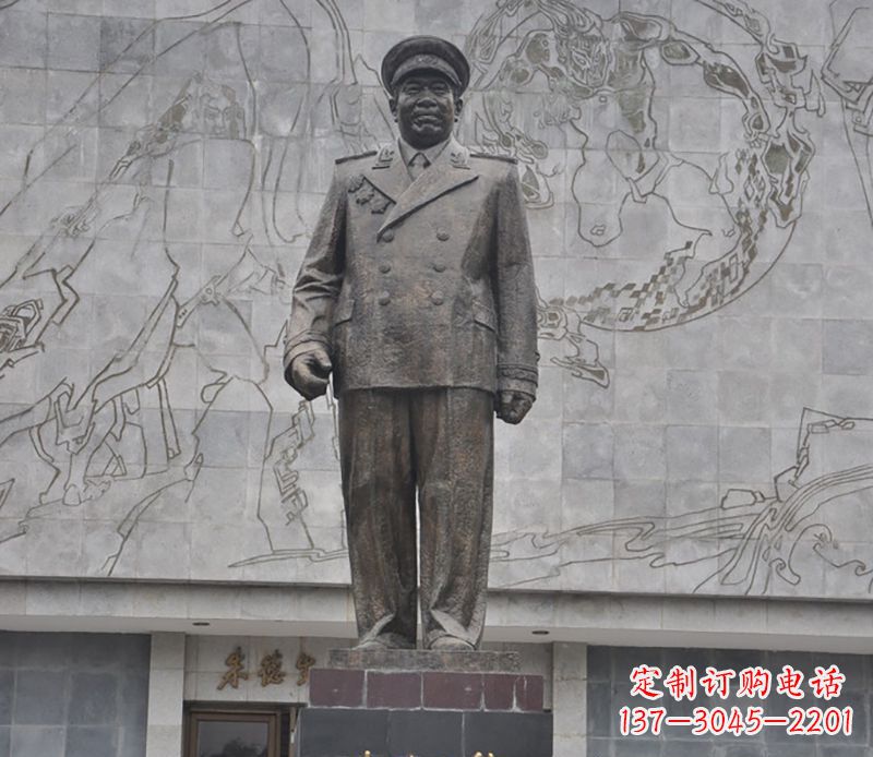 贵阳朱德人物铜雕