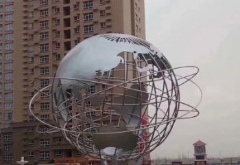 贵阳校园镂空不锈钢地球仪雕塑