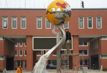 贵阳学校不锈钢地球雕塑