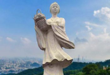 贵阳虞姬景观石雕像-景区园林古代美女雕塑