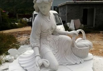 贵阳中国古代四大美女之西施汉白玉石雕塑