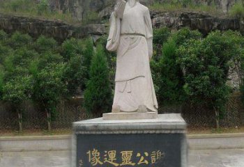 贵阳中国历史名人南北朝时期著名诗人谢公灵运大理石石雕像