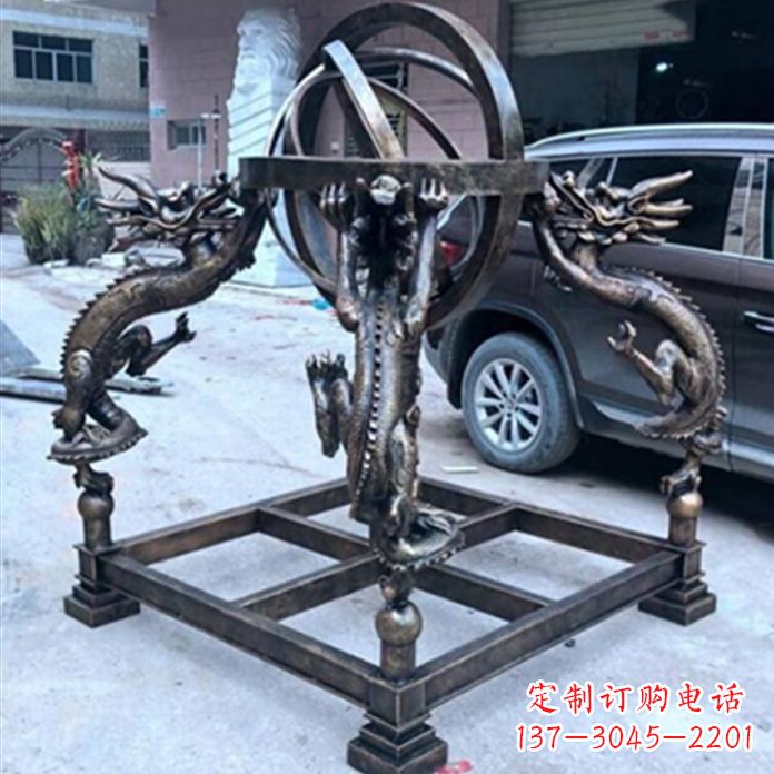 贵阳铸铜浑天仪景观雕塑摆件