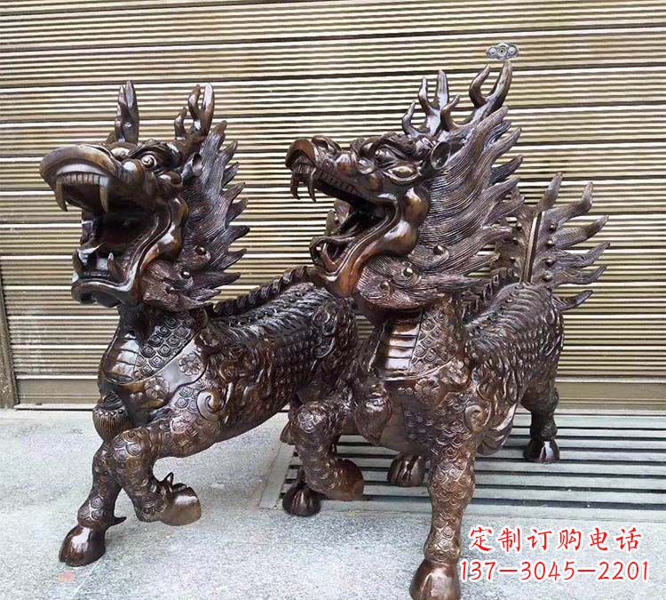 贵阳铸铜立式麒麟