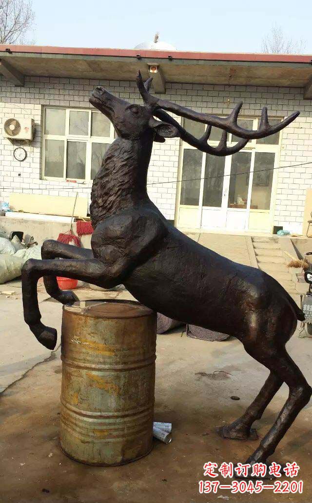 贵阳铸铜羚羊公园动物铜雕