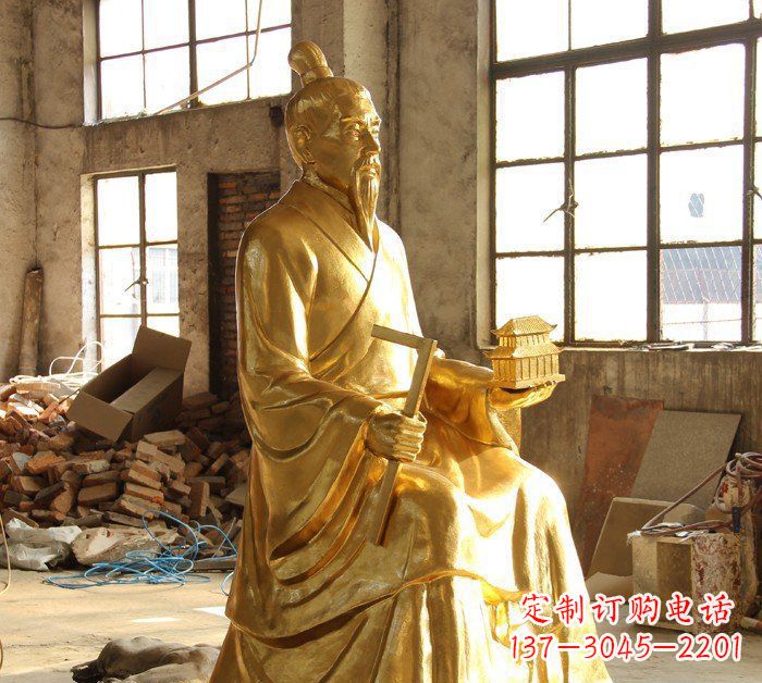 贵阳铸铜鲁班古代人物铜雕
