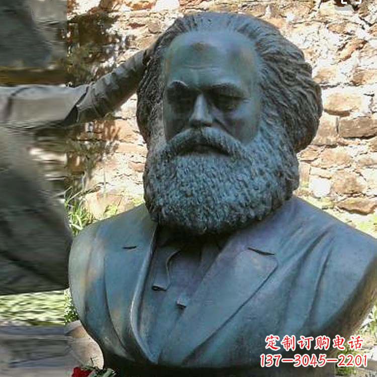 贵阳铸铜名人无产阶级导师马克思头像雕塑