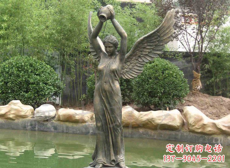 贵阳铸铜欧式人物喷泉雕塑