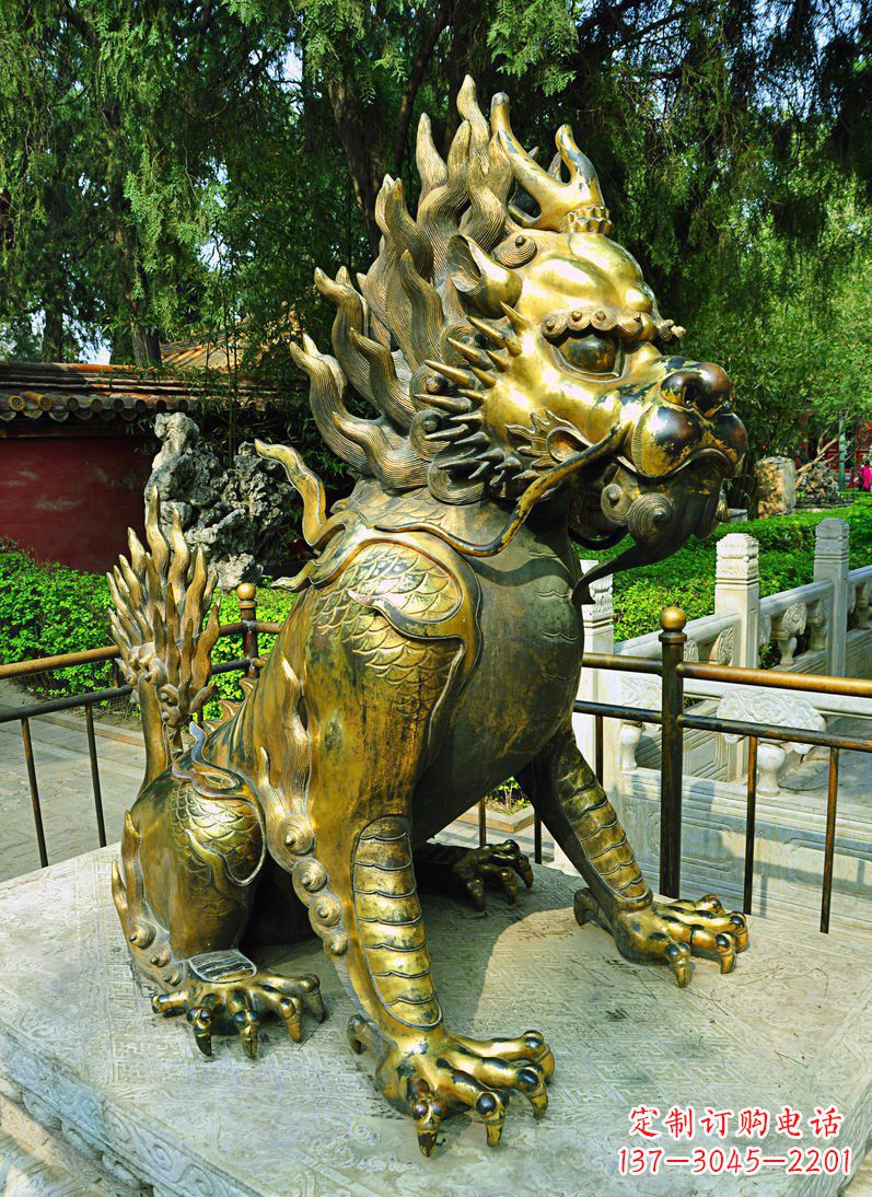 贵阳铸铜麒麟神兽铜雕