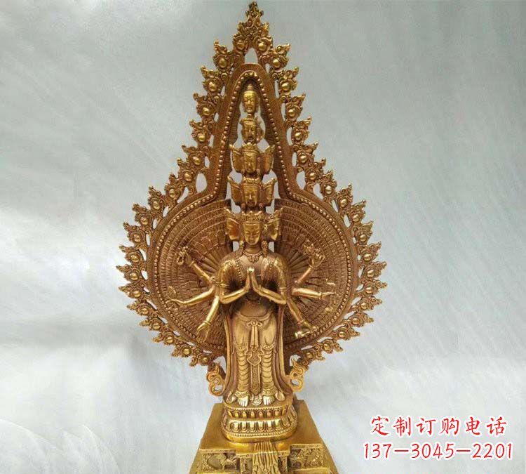 贵阳铸铜千手观音寺庙佛像