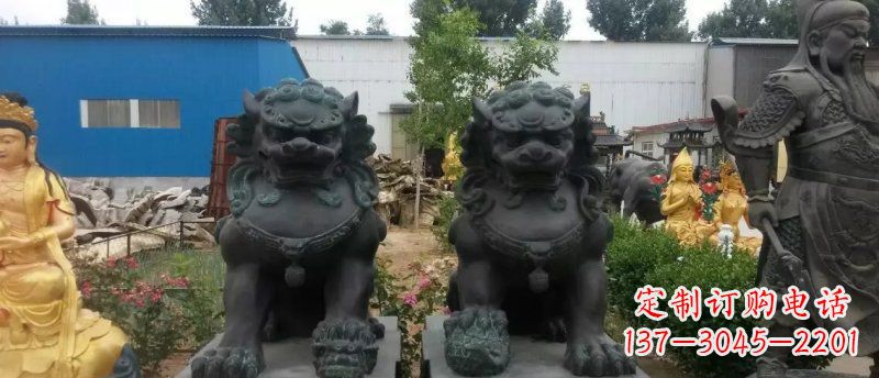 贵阳铸铜狮子看门狮子铜雕