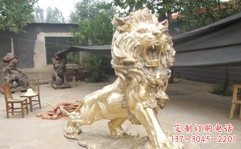 贵阳铸铜狮子铜雕 (3)
