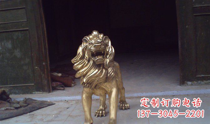 贵阳铸铜狮子西洋狮子铜雕