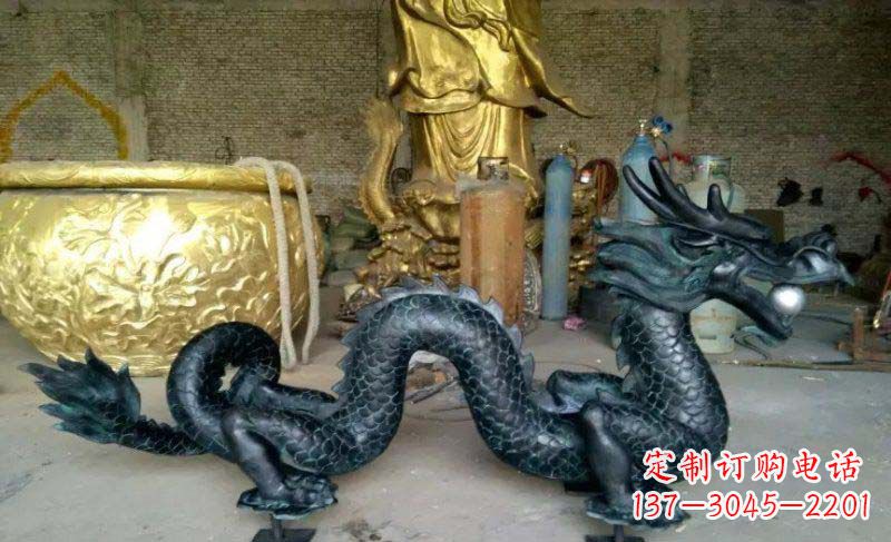 贵阳铸铜双龙戏珠广场铜雕