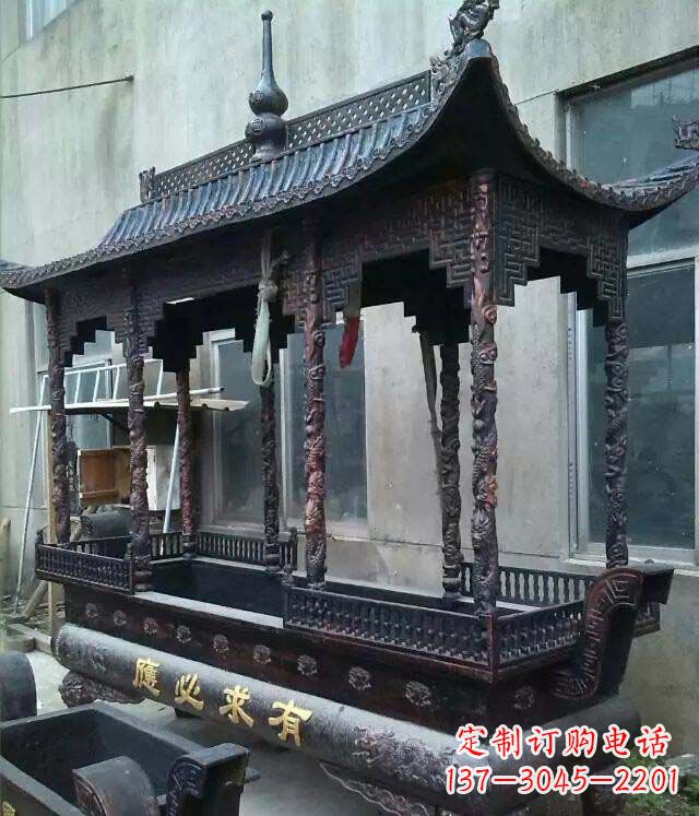 贵阳铸铜寺庙香炉铜雕 (2)