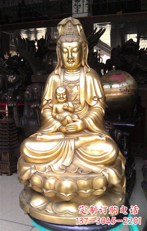 贵阳铸铜送子观音雕塑