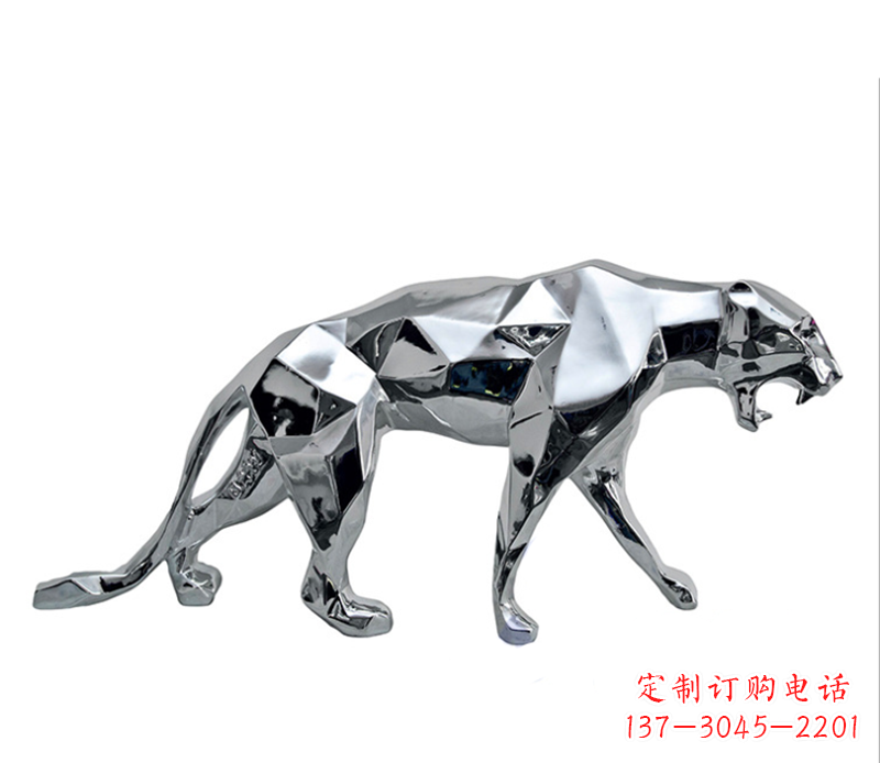 贵阳豹子雕塑不锈钢
