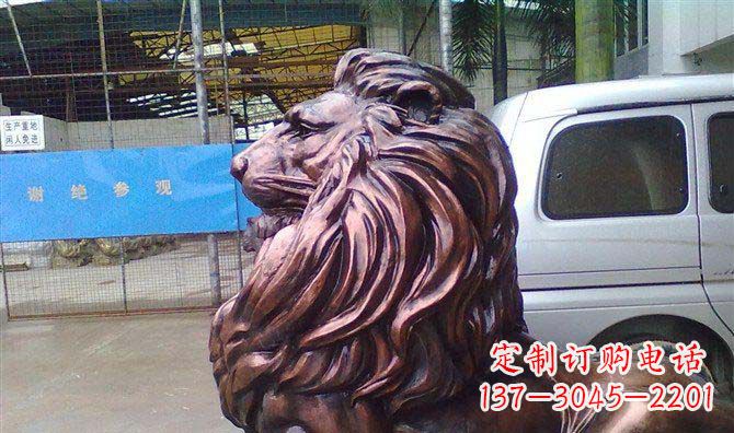 贵阳紫铜西洋狮子铜雕 (2)
