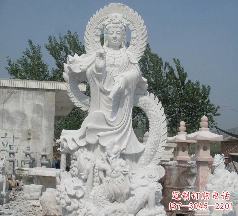 贵阳宗教庙宇乘龙观音石雕